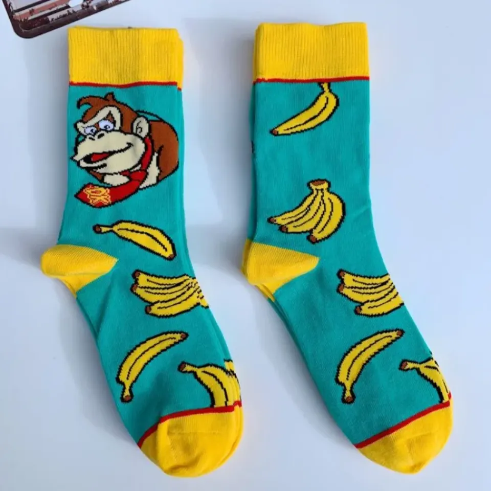Super Mario Donkey Kong Banana Anime Socks