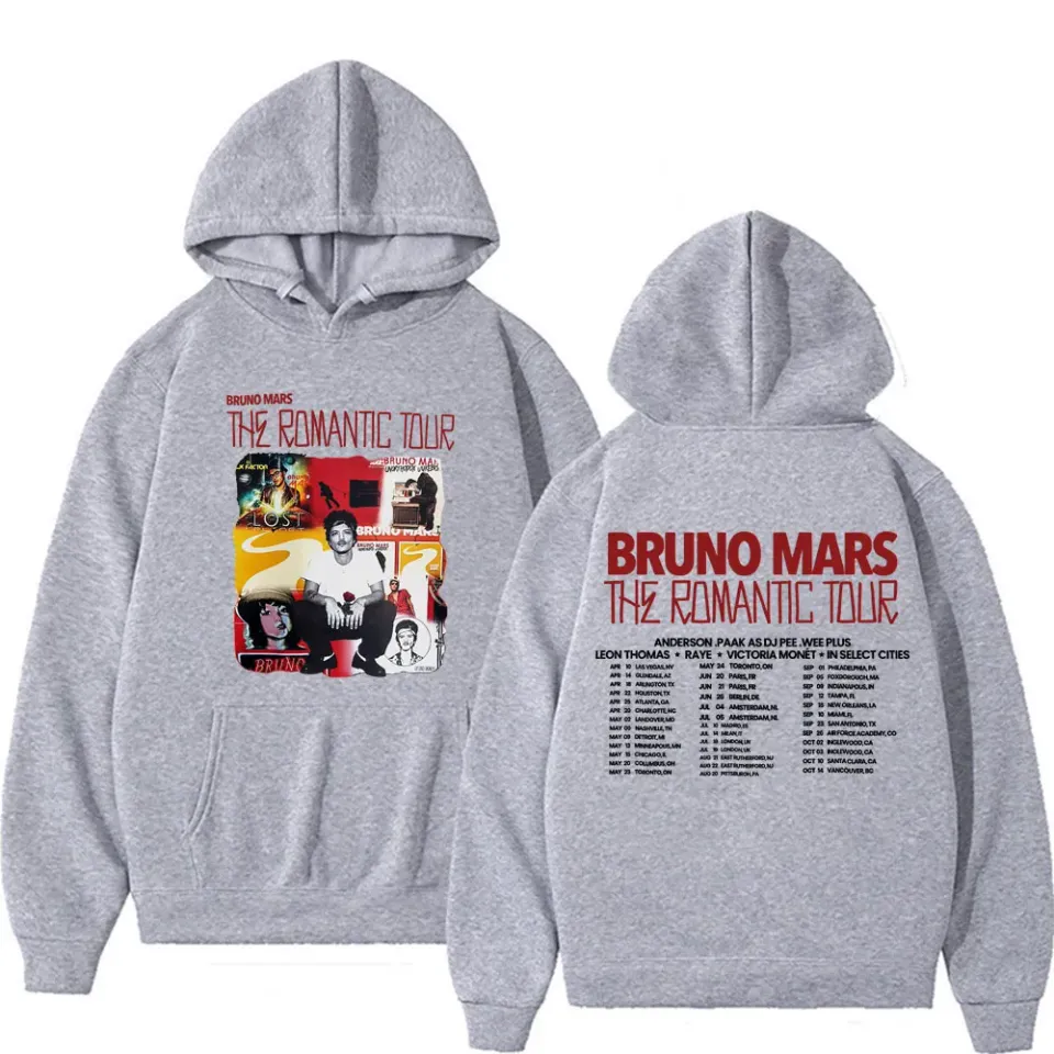Rapper Bruno Mars Romantic Tour 2026 Concert Hoodies