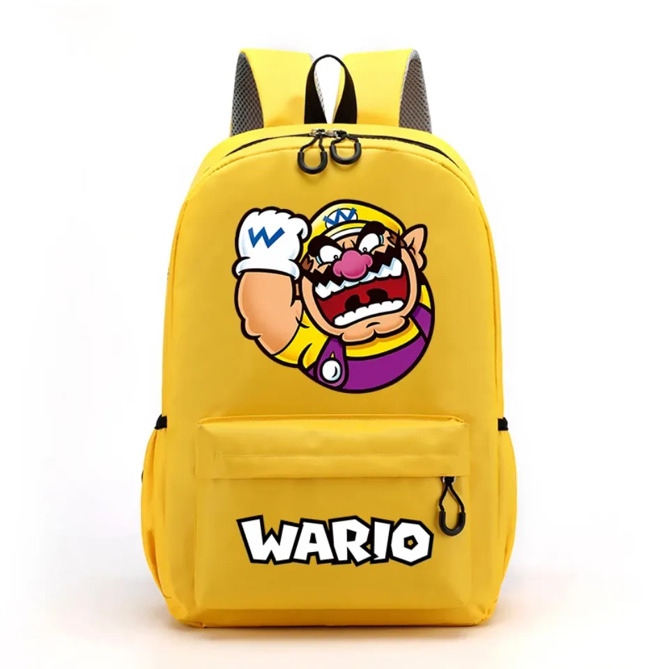 Super Mario Bros Kids Backpack Cartoon Cute Anime Knapsack Book Bag