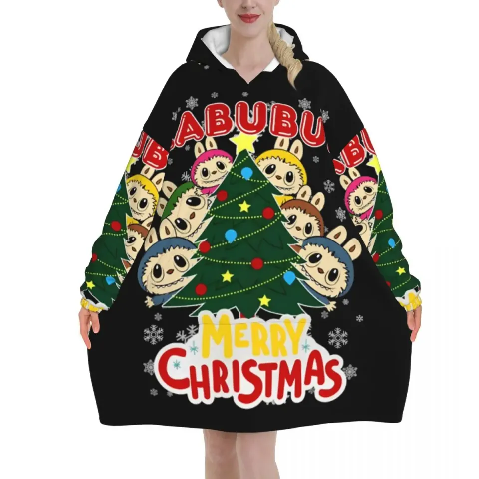 Oversized Labubu Blanket Hoodie