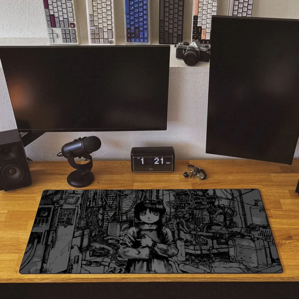 Anime serial experiments lain Mouse Pad Large Desk Mat