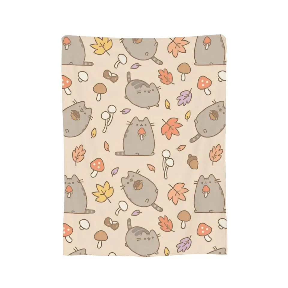 Cozy Pusheen the Cat Blanket - Throw for Couch and Bed Decor