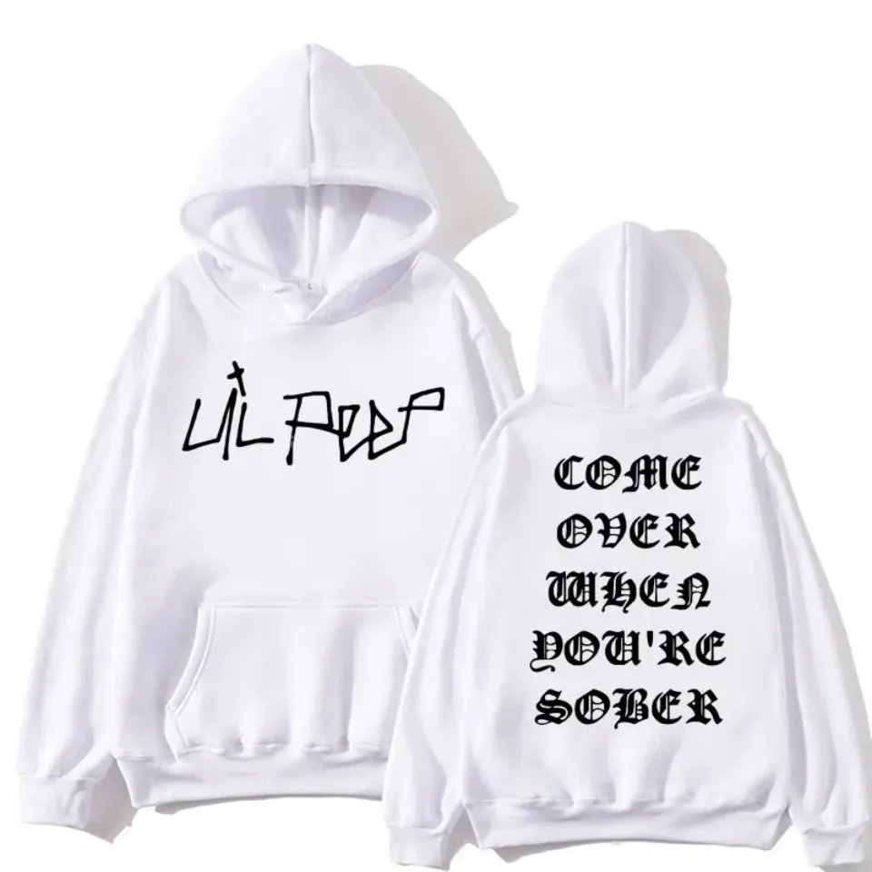 Rapper Lil Peep Come Over When You're Sober Hoodies Men Women Fashion Hip Hop Long Sleeve Warm Oversized Y2k Clothes Tracksuit