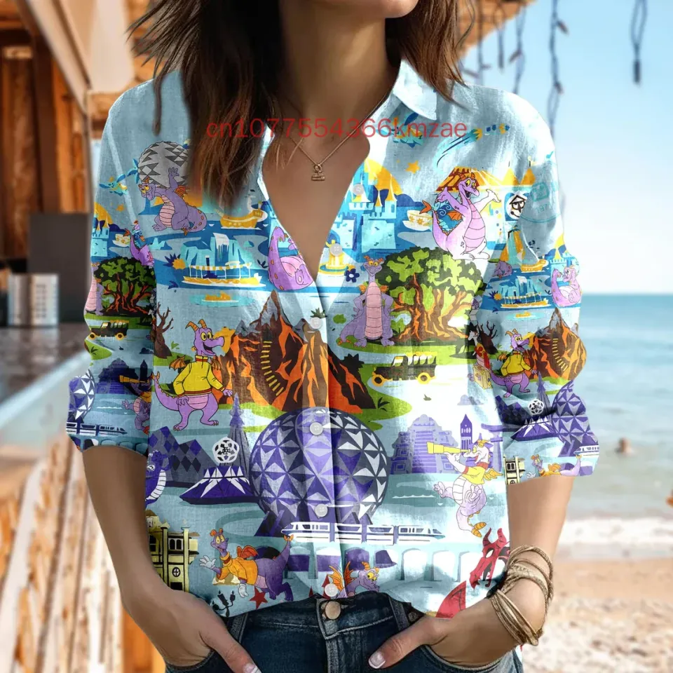 Disney Figment Epcot Women's Blouses Shirt