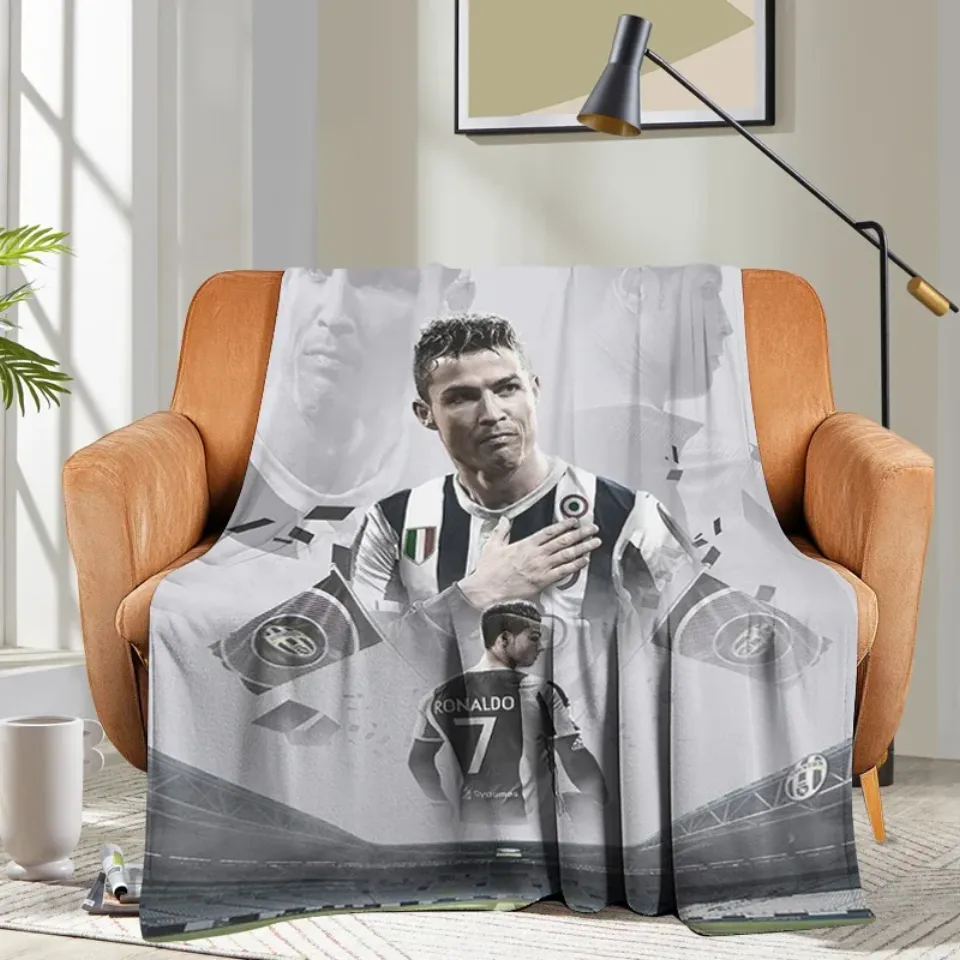 Custom Blanket Sofa Ronaldo CR7 Bed Camping Nap Fluffy Soft Blankets for Winter Warm King Size Microfiber Bedding