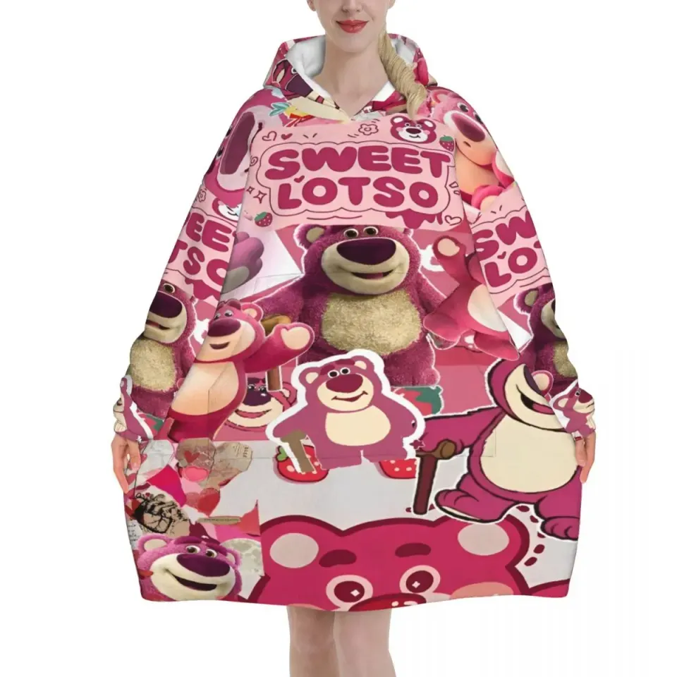 Lotso Strawberry Bear Oversized Blanket Hoodie