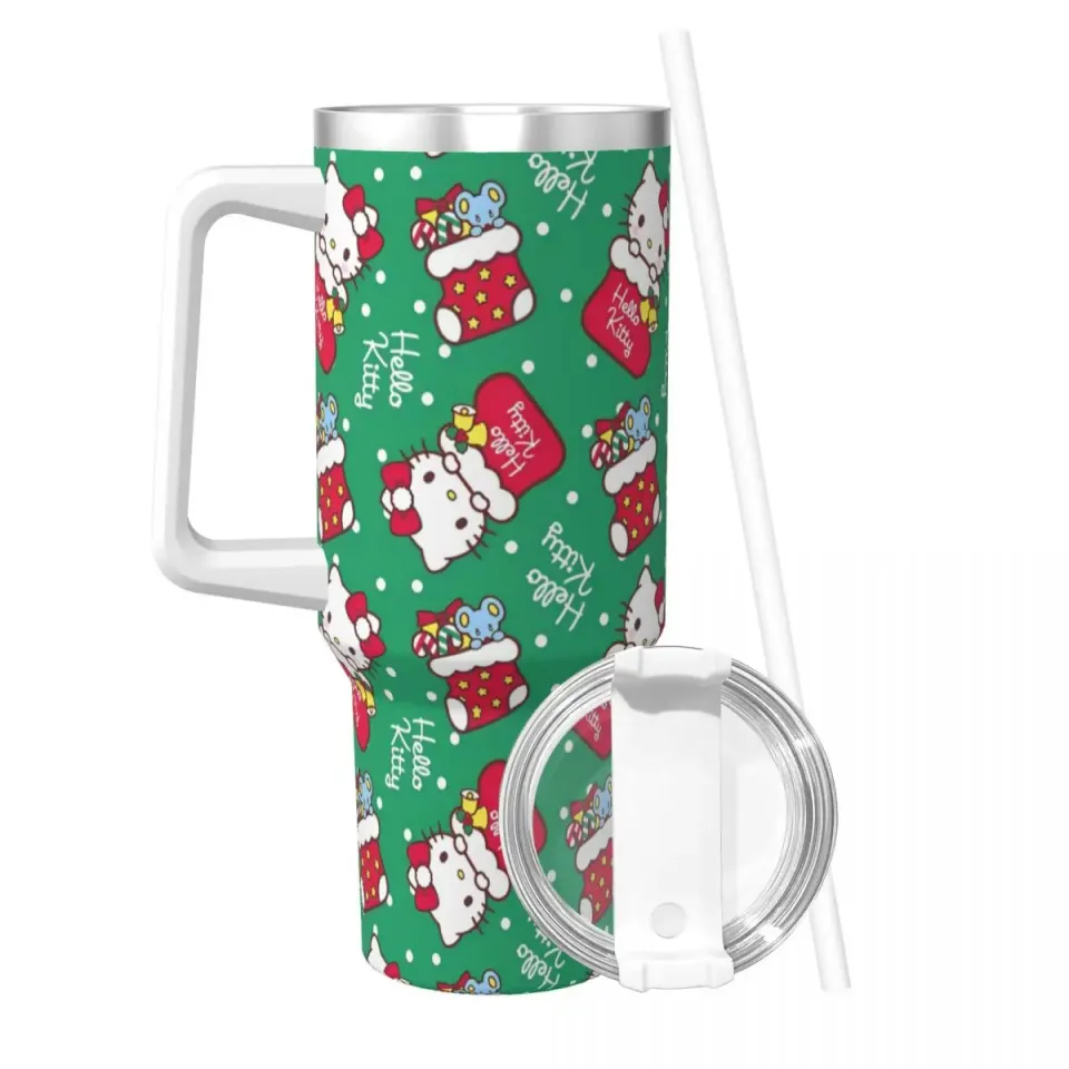 Hello Kitty Christmas Tumblers 40 oz With Handle | Christmas Gift