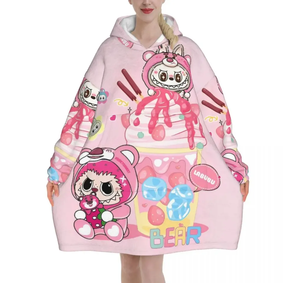 Oversized Labubu Blanket Hoodie