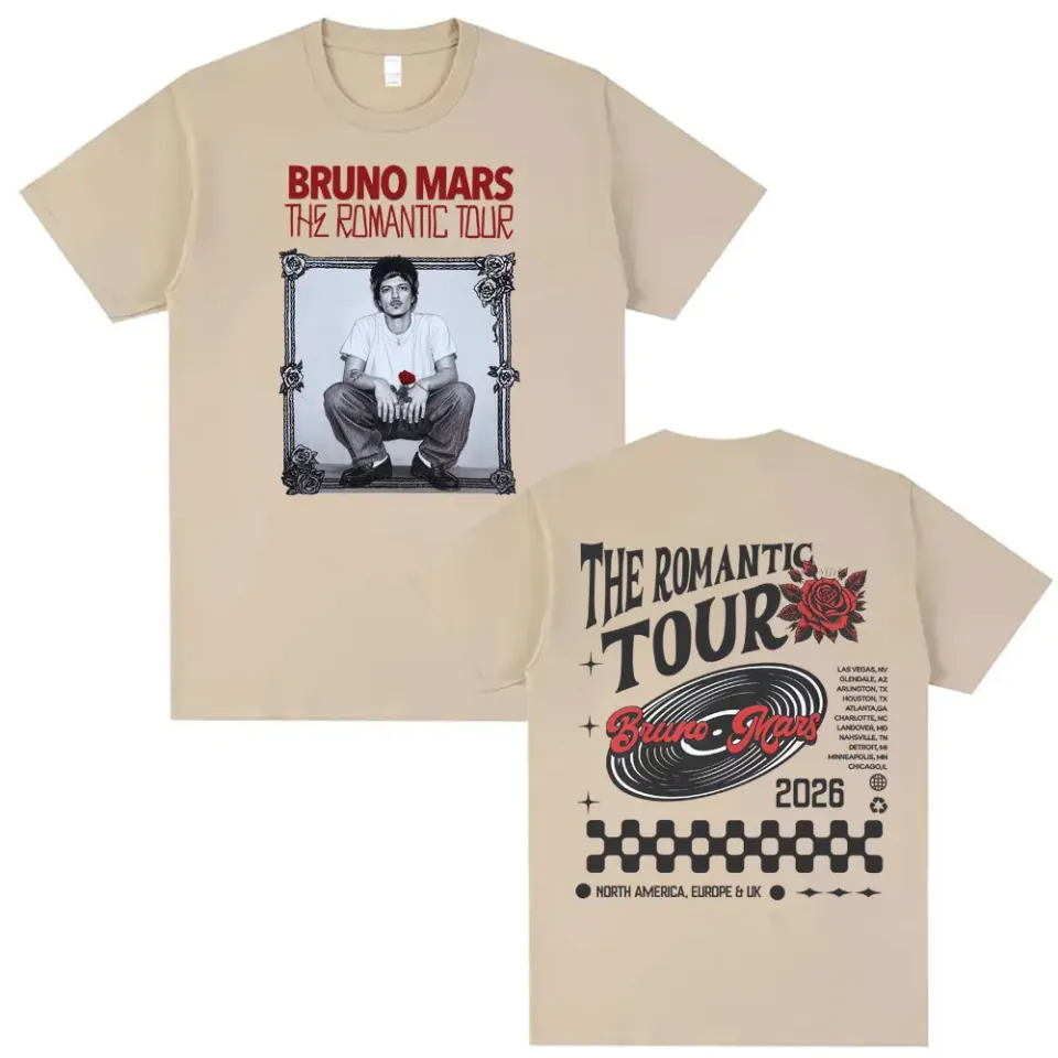 Bruno Mars The Romantic Tour 2026 T Shirt