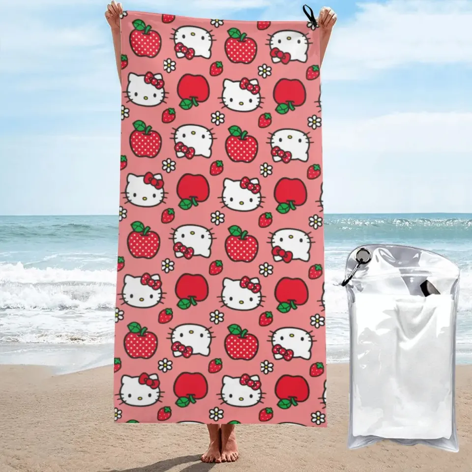 Sanrio Hello Kitty Merch Towel for Beach Pool Summer
