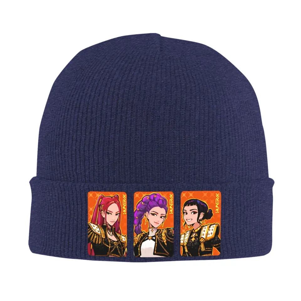 Huntrix TrioGolden Armor Knit Beanie Cap for Men Women Spring Head Wrap Bonnet