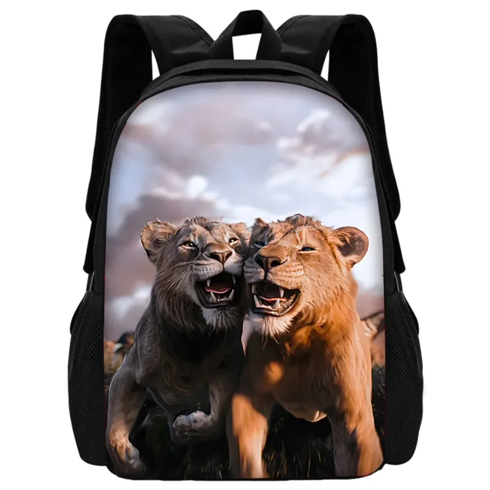 Child School Cartoon Lion King Simba and Mufasa Backpack