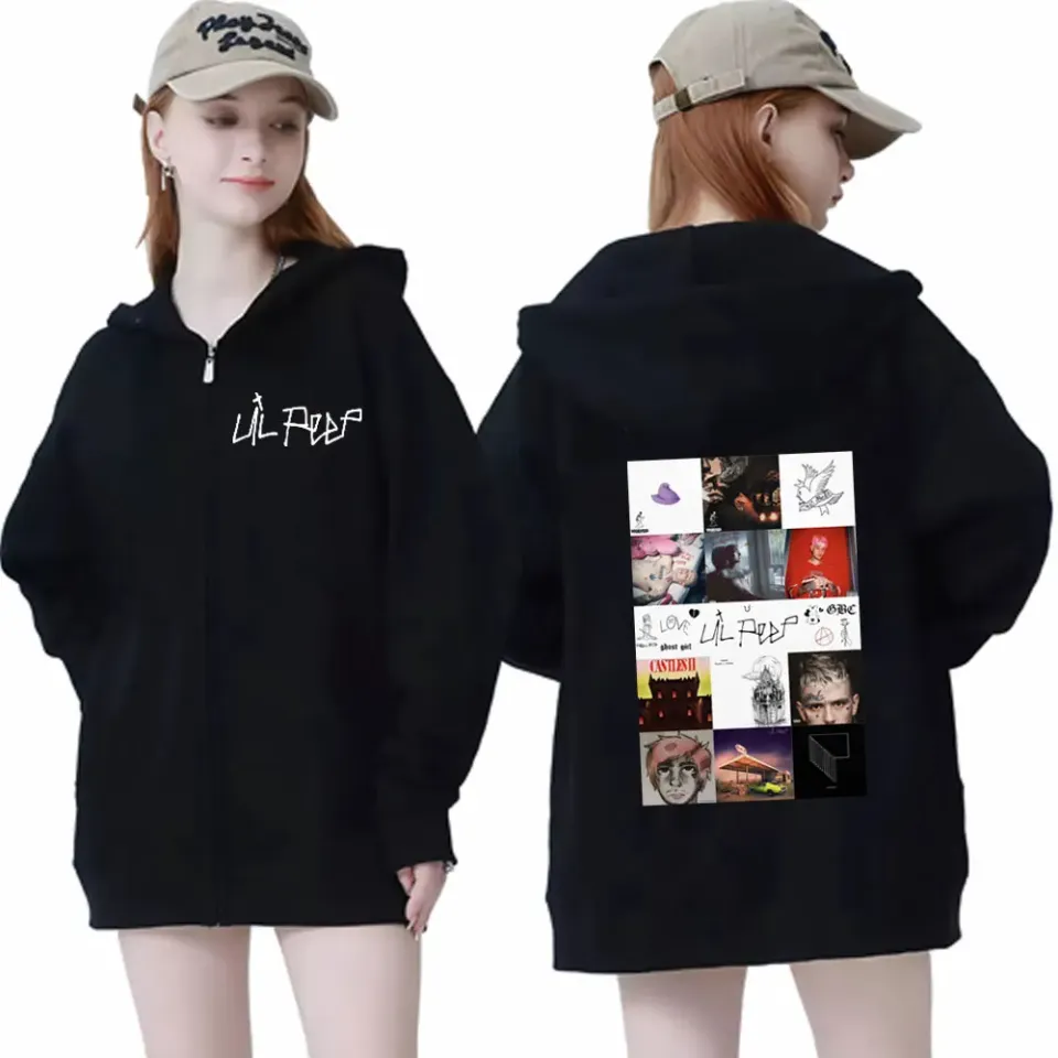 Rapper Lil Peep Music Album Cover Graphic Zipper Hoodie