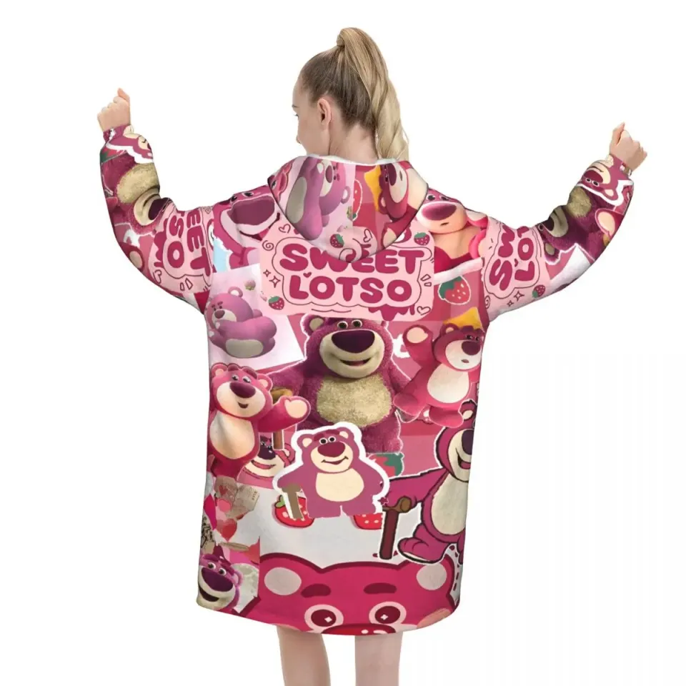 Lotso Strawberry Bear Oversized Blanket Hoodie