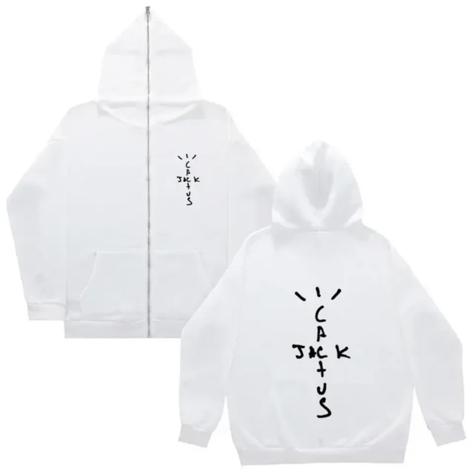 Travis Hip-hop Rapper Printed Zip Up Hoodie