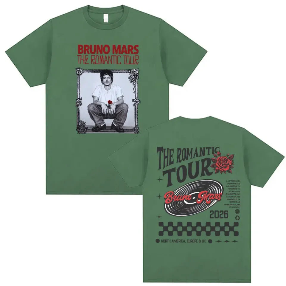 Bruno Mars The Romantic Tour 2026 T Shirt