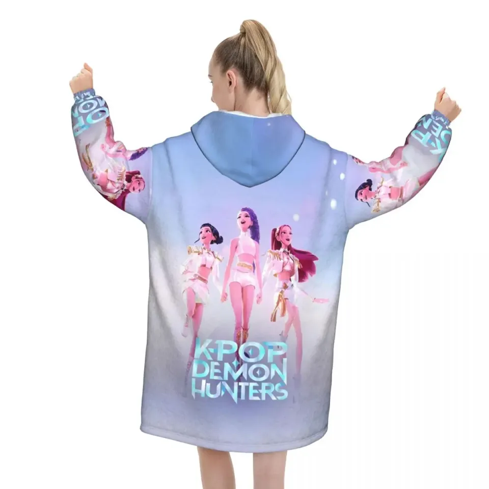 KPop Demon Hunters Huntrix Blanket Hoodie