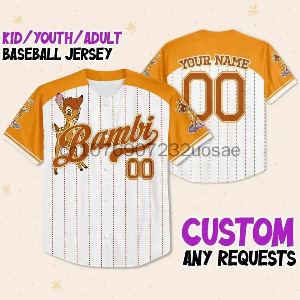 2024 Disney Bambi Baseball Jersey Custom Name
