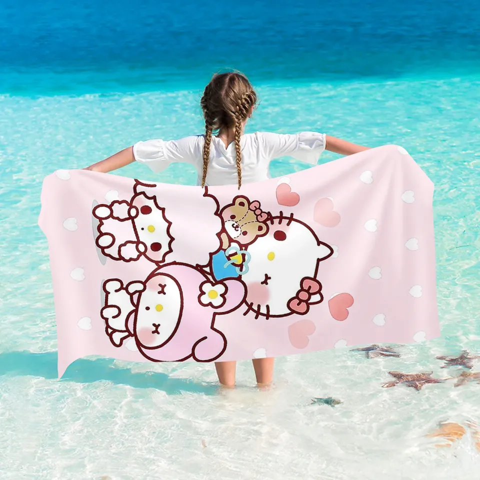 Hello Kitty For Home Towel, Cute Room Decor Towels, Bathroom Quick Dry, Kids Bath Set & Shower Items, Women Sauna Beach