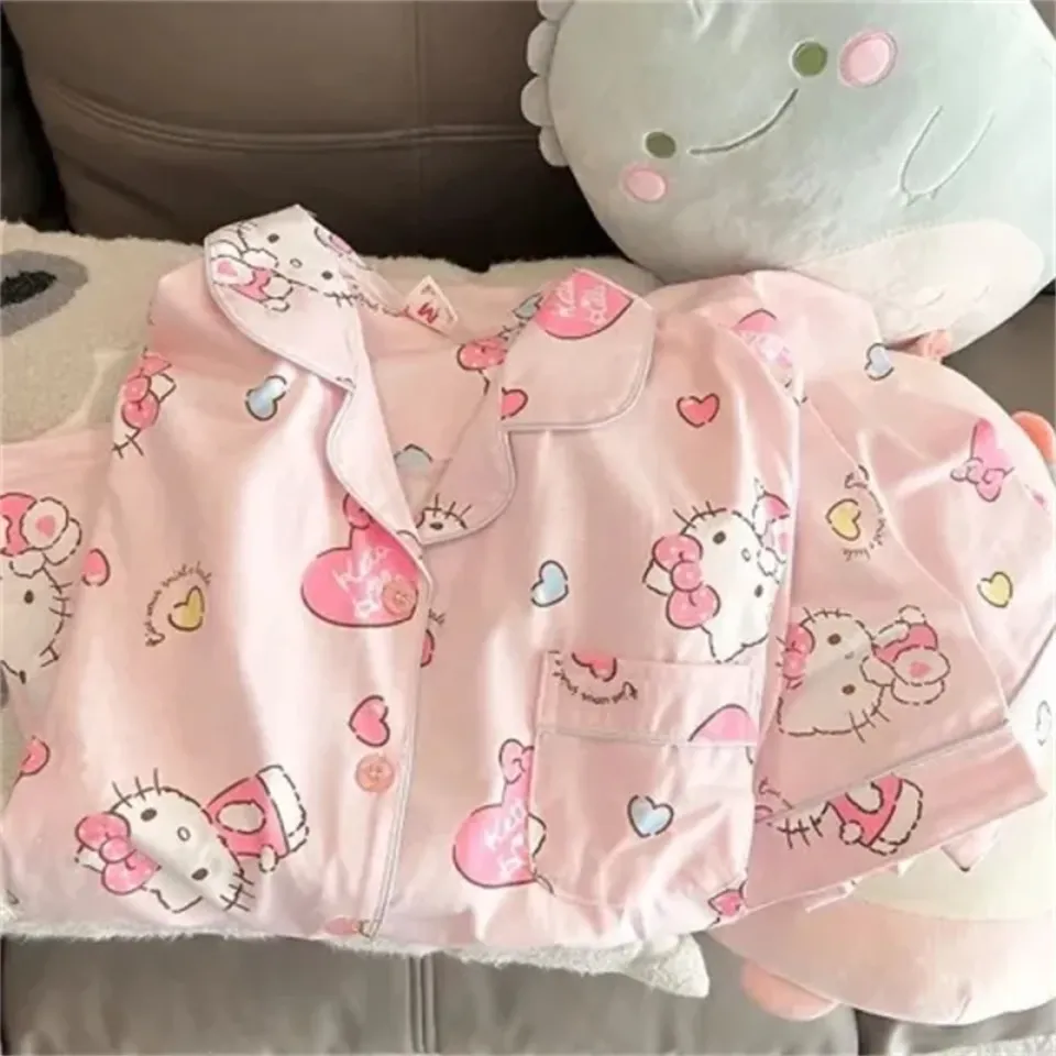 Cartoon Sanrios Hello Kitty Pajamas Sets