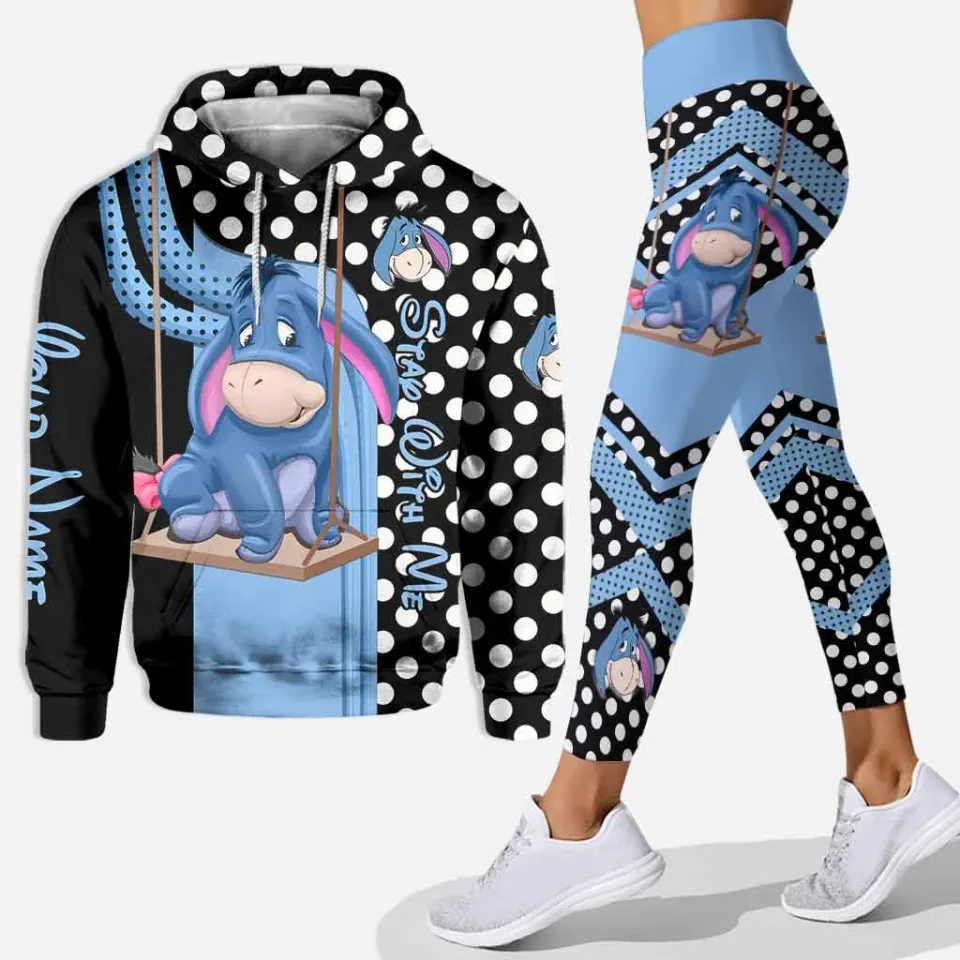 Personalized Eeyore Hoodie and Leggings Set