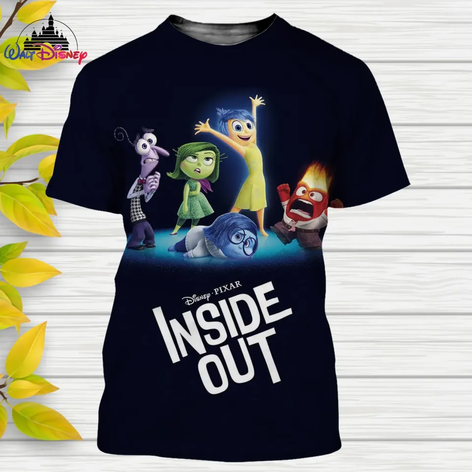 2024 Disney Cartoon Movie Inside Out 3d Print Tshirt, Men Women Casual Style Short Sleeve, Children Summer Casual Streetwear