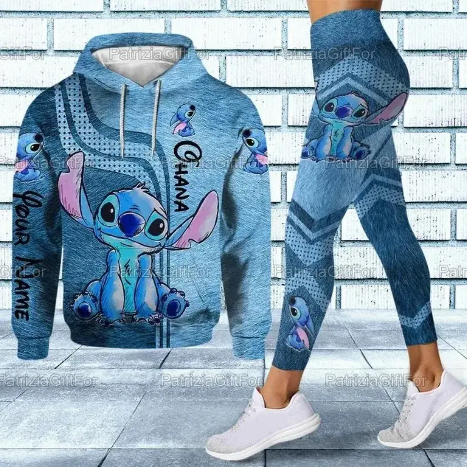 2023 New Disney Stitch Hoodie Legging Sets