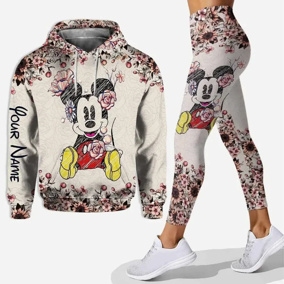 Disney Mickey Mouse 3D Hoodie Leggings Set