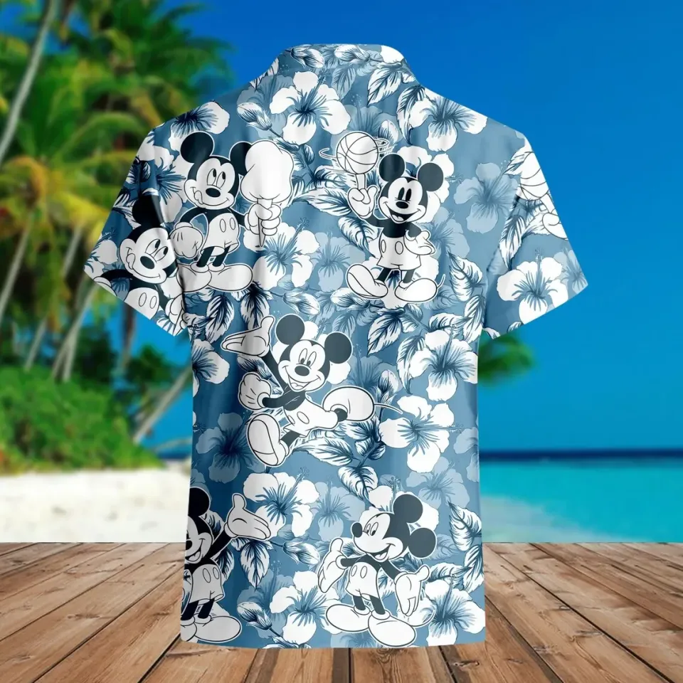 Mickey Mouse Tropical Hawaiian Shirt Disney World Aloha Shirt