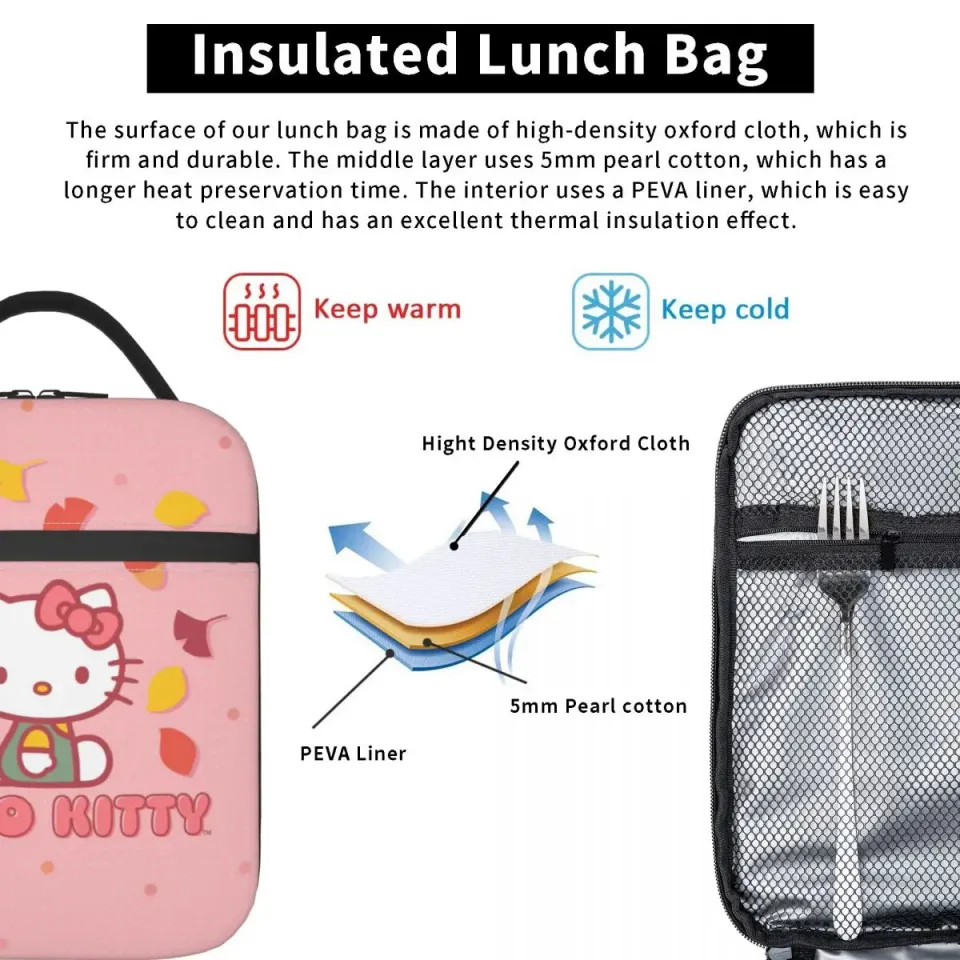 Sanrio Lunch Bags Hello Kitty Lunch Bags for Kids, Cute Lunch Bag