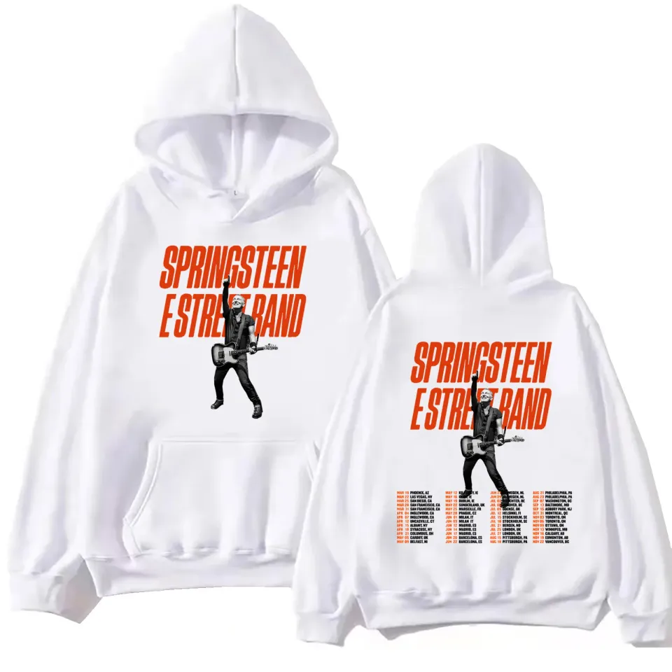 Bruce Springsteen and E Street 2024 Tour Hoodie, Harajuku Hip Hop Pullover Tops Hoodie, P!nk Music Fans Gift