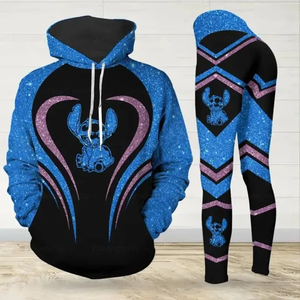 2023 New Disney Stitch Hoodie Legging Sets