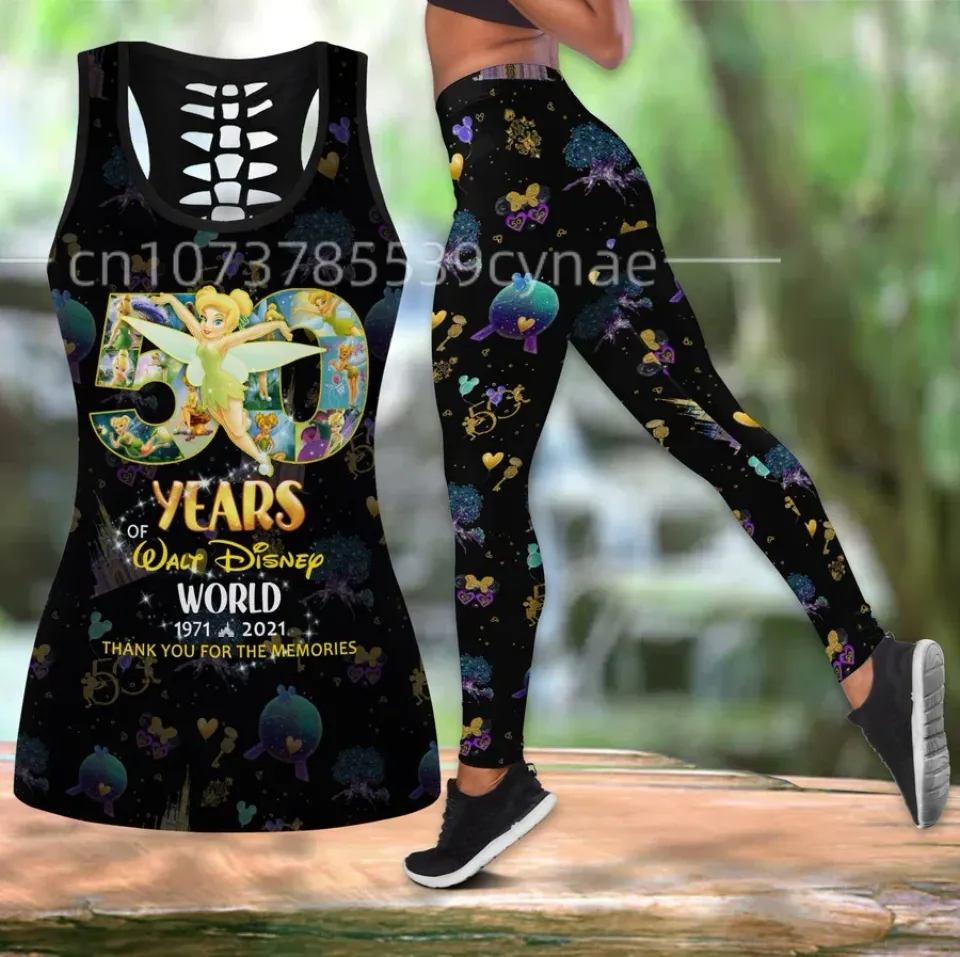 Disney Tigger Women Book Hollow Vest + Women Leggings Yoga Suit