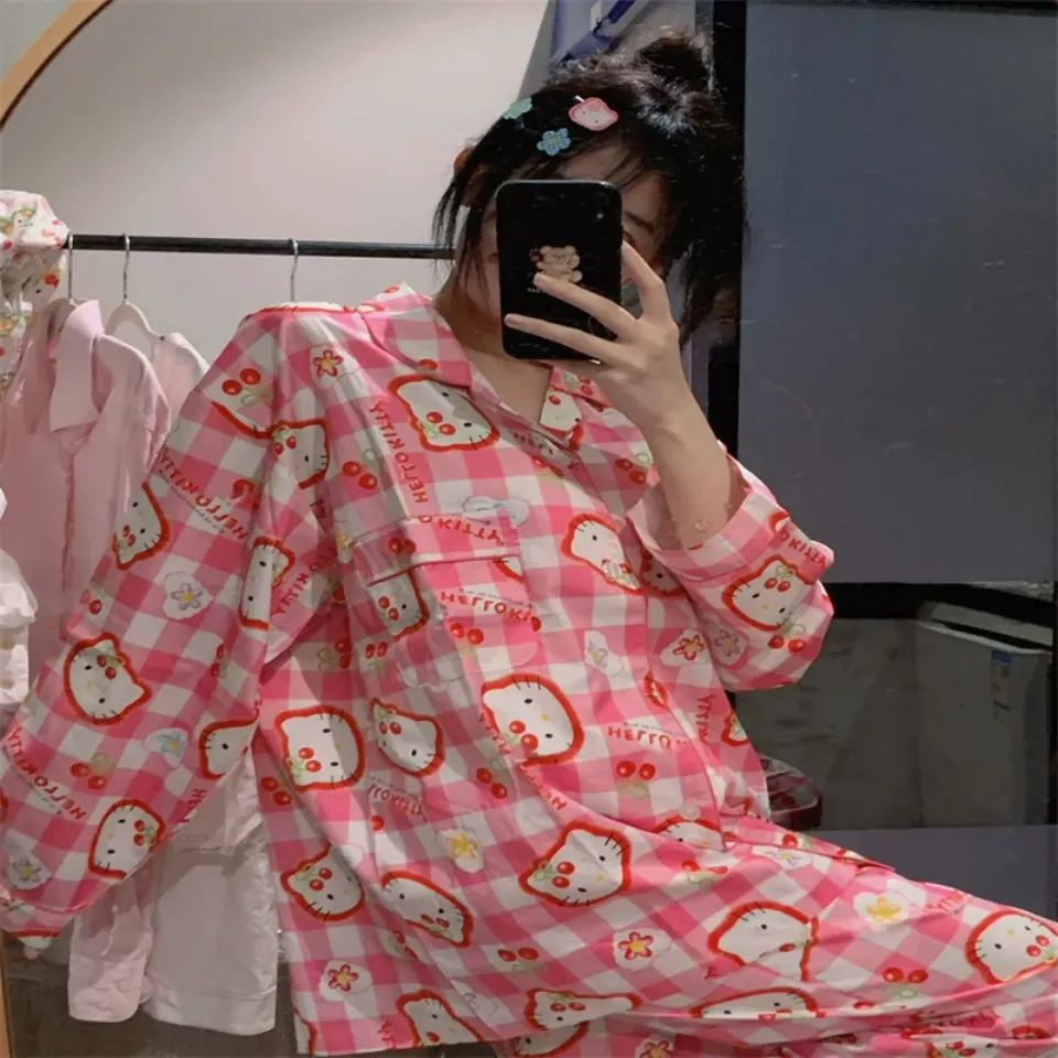 Cartoon Sanrios Hello Kitty Pajamas Sets