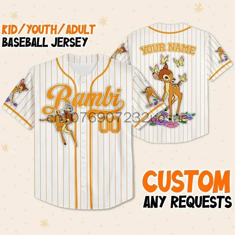 2024 Disney Bambi Baseball Jersey Custom Name