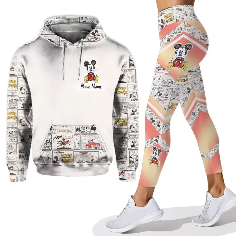 Disney Mickey Mouse 3D Hoodie Leggings Set