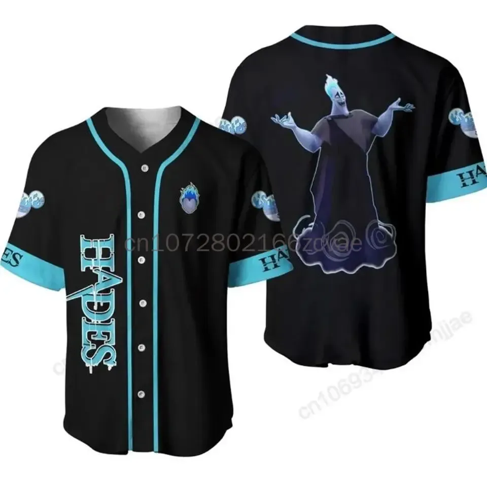 Villain Hades Baseball Jerseys Unisex Cartoon Disney Jerseys
