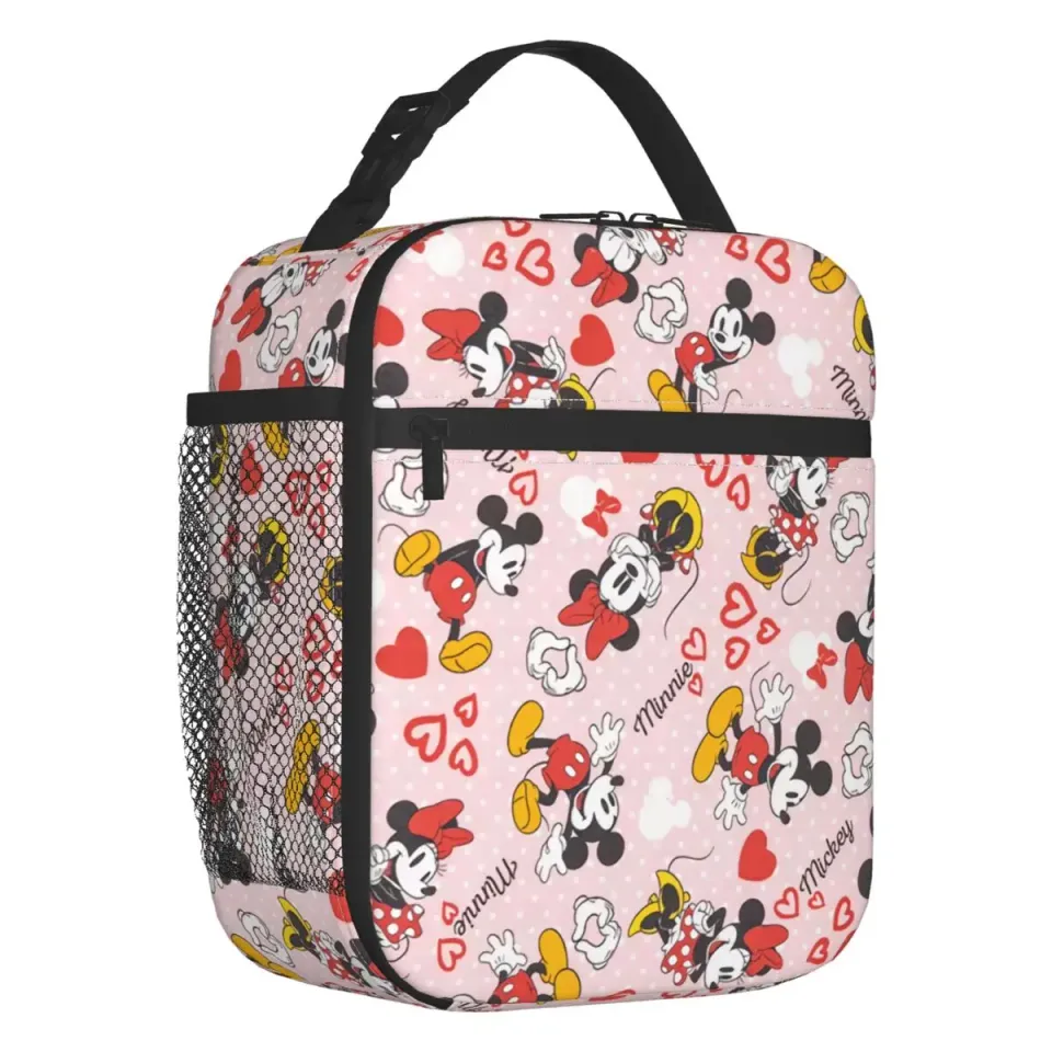 Custom Mickey Mouse Art Cartoon Portable Lunch Box, Waterproof Thermal Food Insulated Lunch Bag School