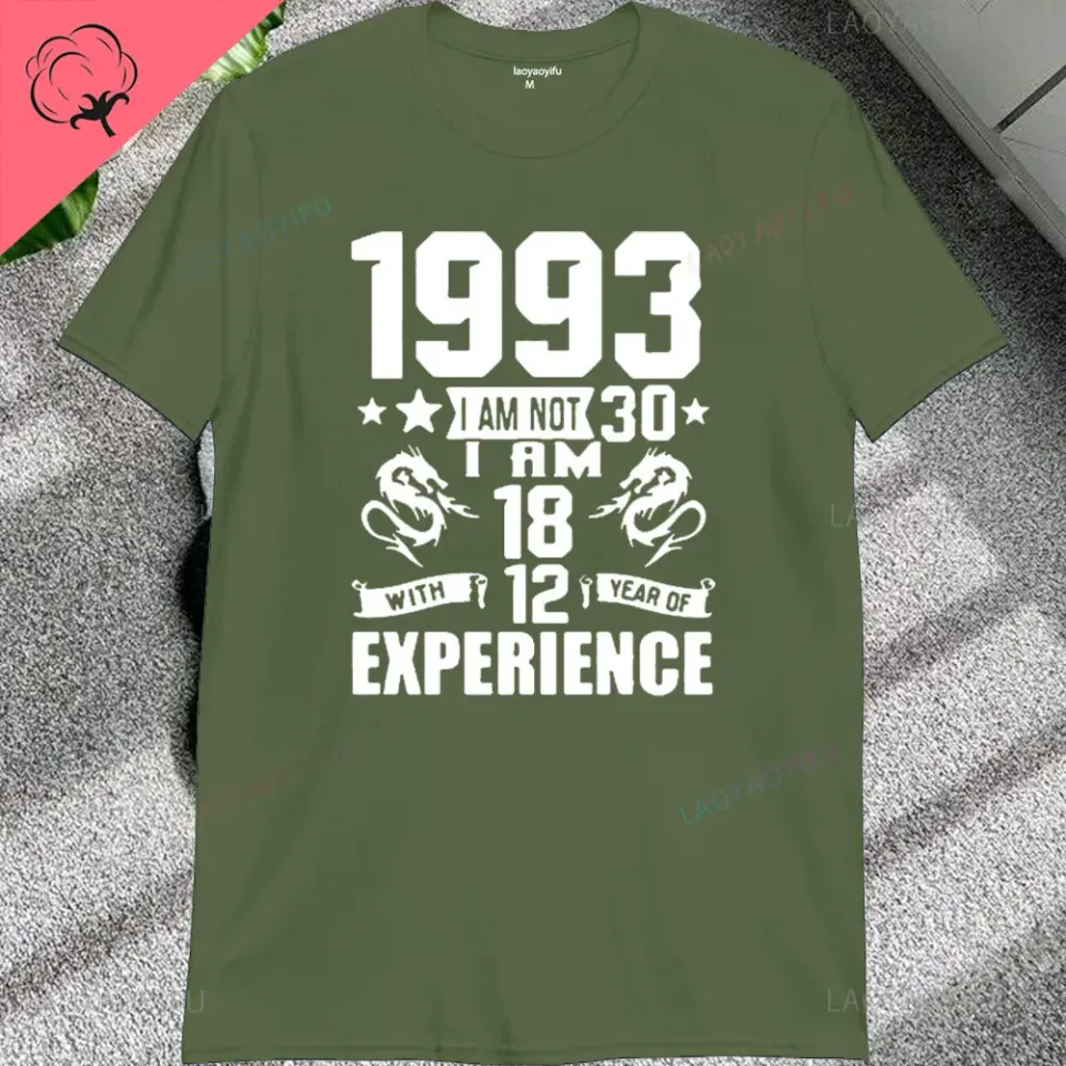 Novelty Awesome Born in 1993 T Shirts, Graphic 100% Cotton Streetwear Short Sleeve, Birthday Gifts Summer Style Tee Mens Clothing