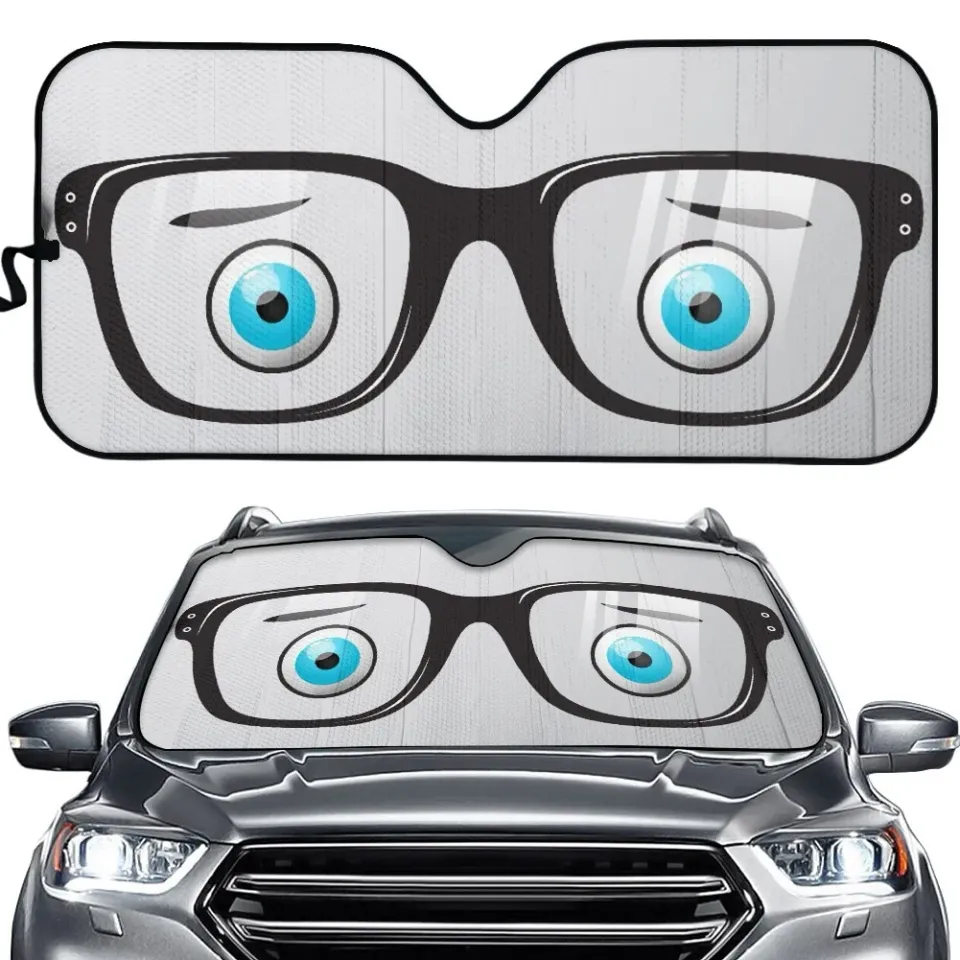 3D Cool Anger Eyes Printing Car Shades