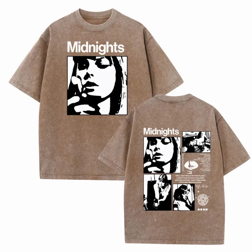 Taylor Midnights Shirts Swift Harajuku Streetwear Vintage T-Shirt