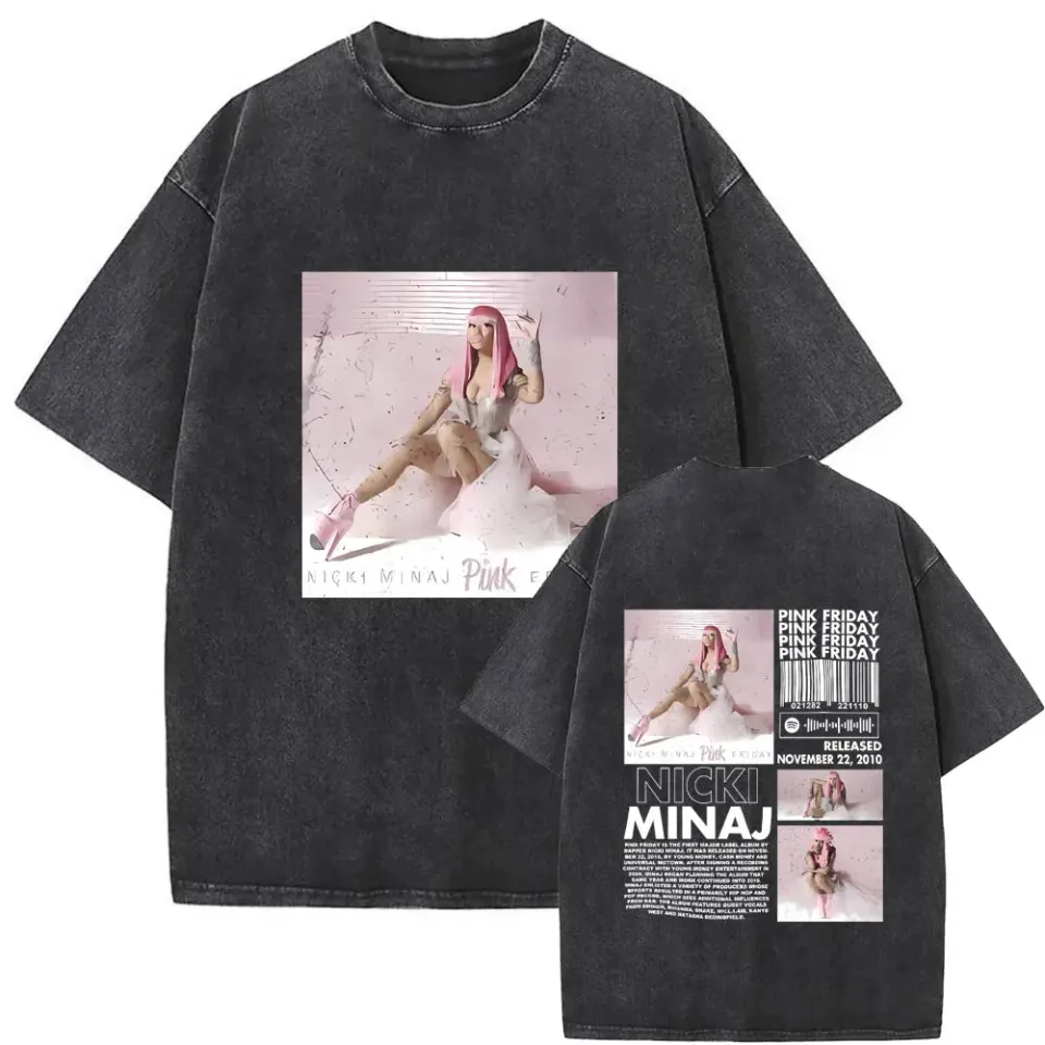 Rapper Nicki Minaj Pink Friday 2 2024 World Tour Vintage T-shirt