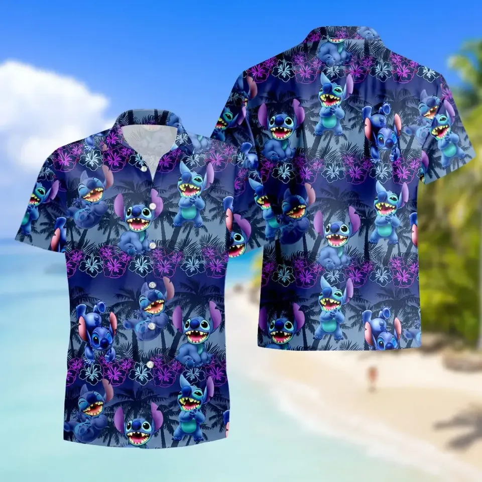 New Disney Lilo And Stitch Hawaiian Shirt