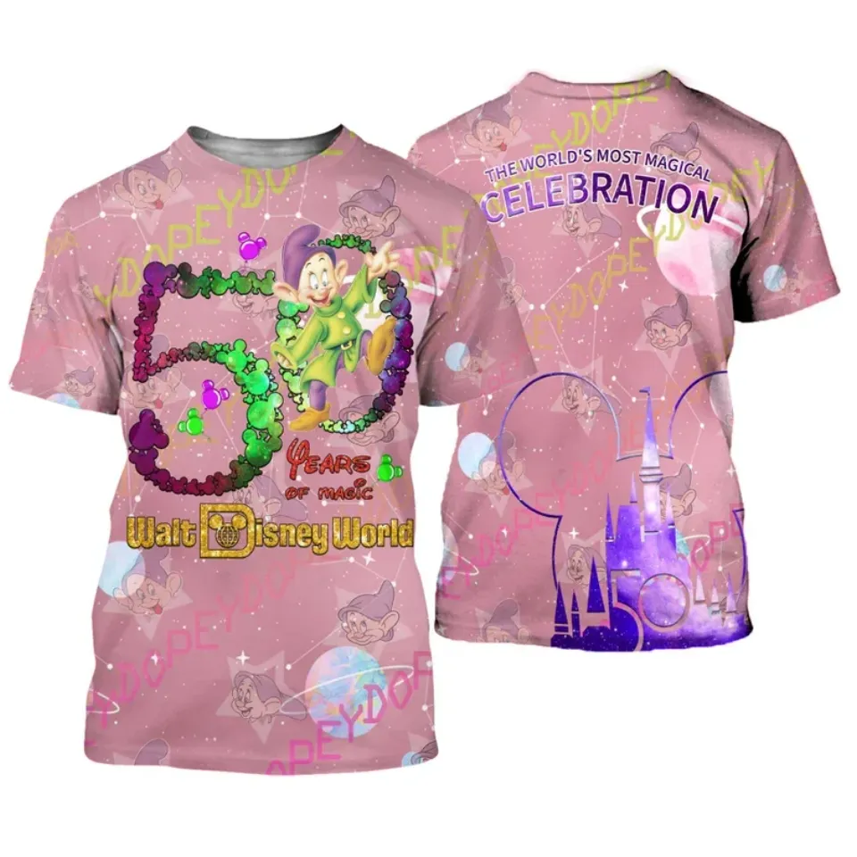 Dopey Dwarf 50 Years Anniversary Disney Shirt, Disney 3D Printed Shirt