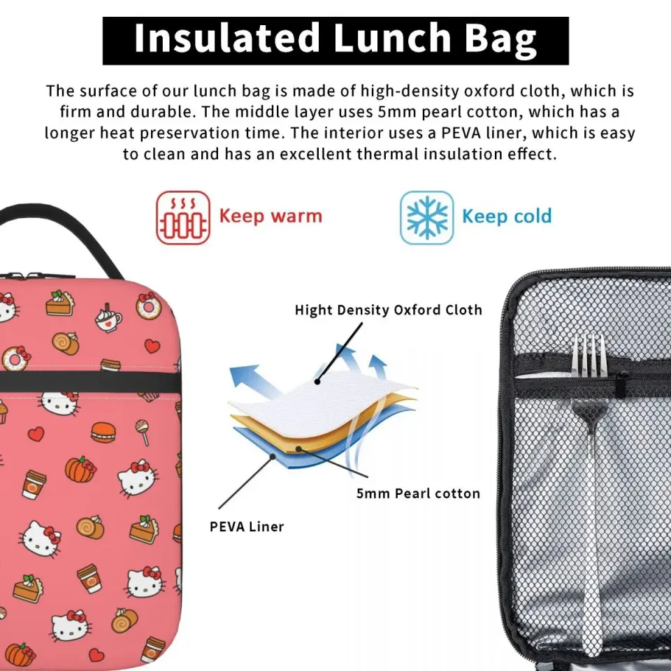 Cute Hello Kitty Lunch Bags for Kids, Cute Lunch Bag