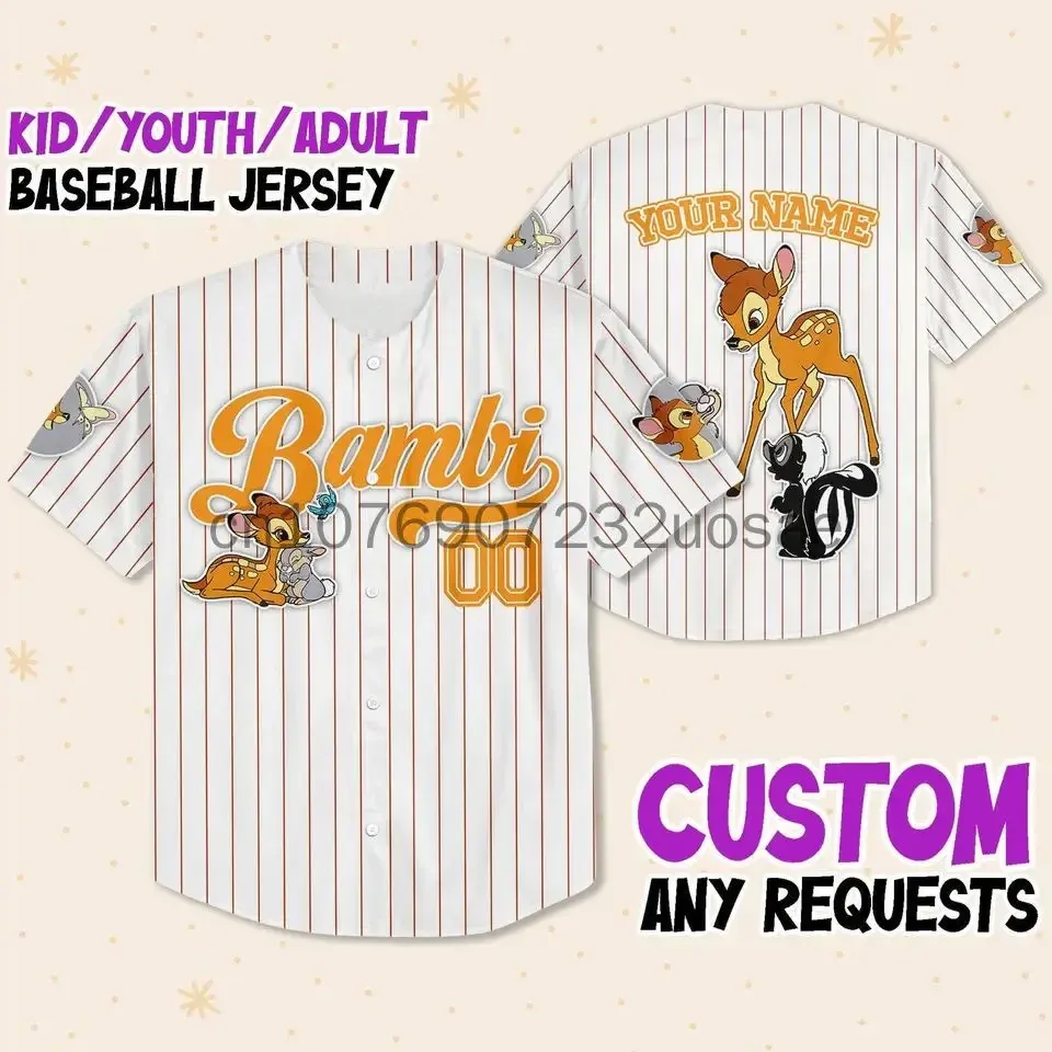 2024 Disney Bambi Baseball Jersey Custom Name