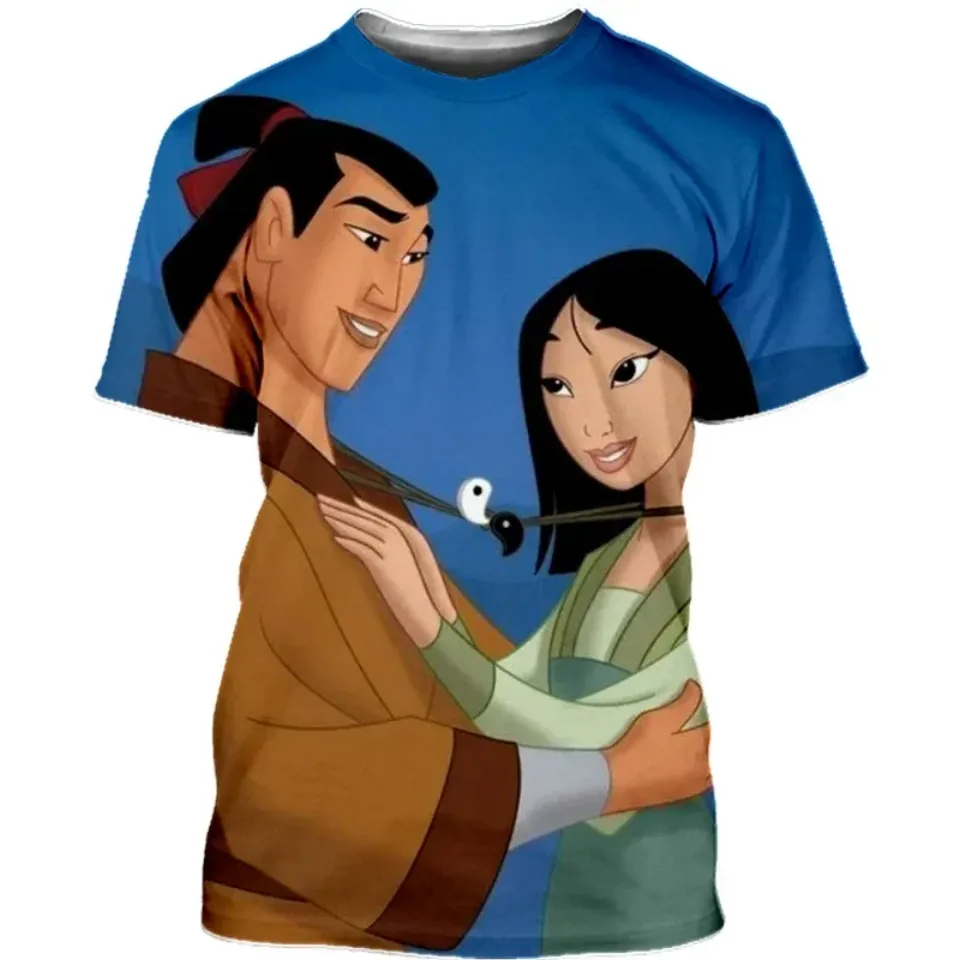 Disney T-Shirts Mulan Cartoon Anime 3D Shirt