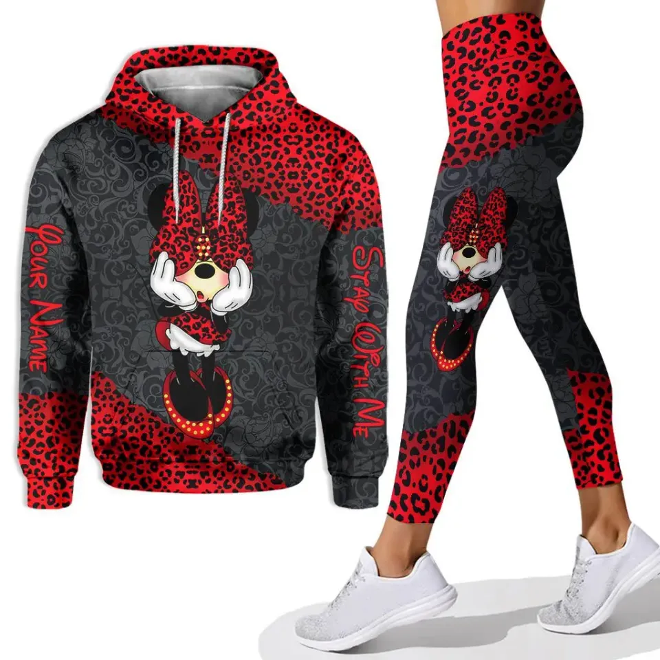 New Minnie Mouse 3D Hoodie Women's Hoodie Set Mickey Yoga Set