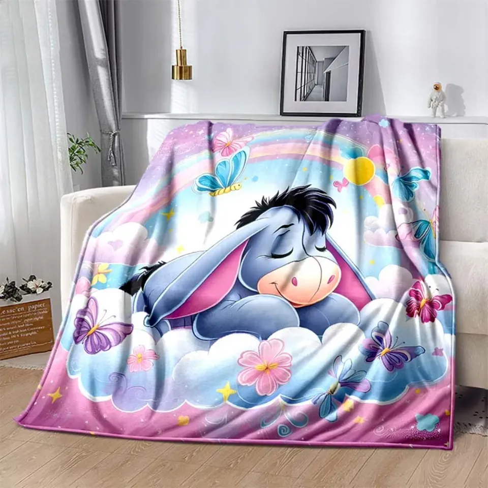6 Size Warm Soft Disney Winnie The Pooh Print Blanket Fluffy Throw Blanket
