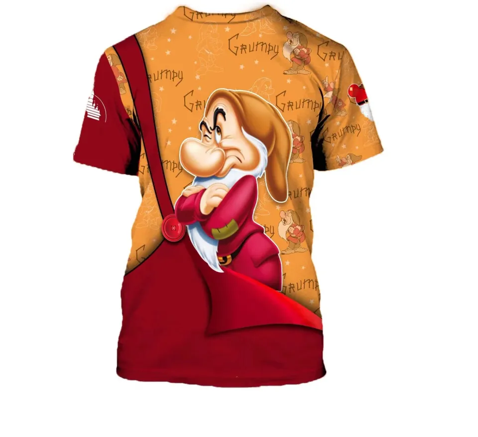 Grumpy Dwarf Disney Shirt, Disney 3D Printed Shirt